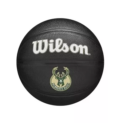 WILSON Milwaukee Bucks NBA Team Tribute MINI Basketball Size 3 [black] • £18.95