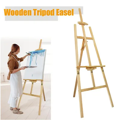 Artist Easel Large Tripod Floor Adjustable Display Art Painting Stand 1.5m 1.75m • £14.80