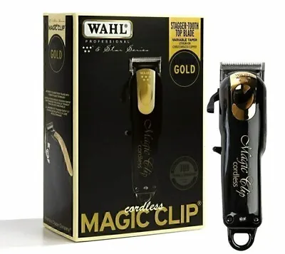 NEW Wahl Professional 5 Star Edition 8148-100 Gold Cordless Magic Clip Black AU • $105.88