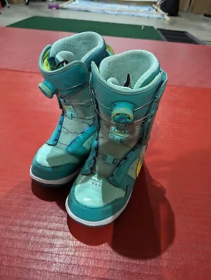 Nike Vapen X BOA Turquoise Snowboard Boots Women's Size 8 • $130