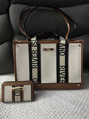 £30 • Buy LADIES RIVER ISLAND MEDIUM TOTE-BAG & MATCHING PURSE. W37 X H28 X 13cm. VGC