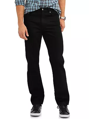 Men's Relaxed Fit Denim Cotton Jeans Men 5 Pockets Tall & Big Blue Black Pants • $22.99