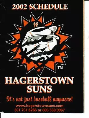  Hagerstown Suns  Justin Knoedler Hand Signed 2002 Schedule • $19.99