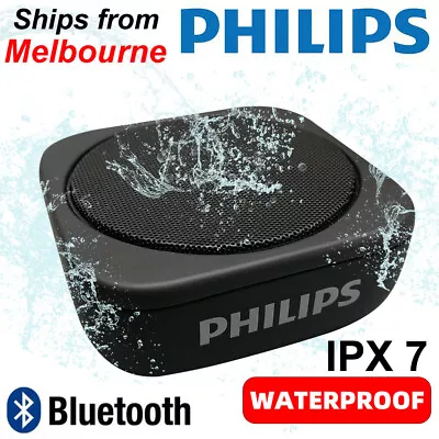 PHILIPS Waterproof Portable Wireless Bluetooth Bass Music HiFi AUX Speaker Gift • $27.99