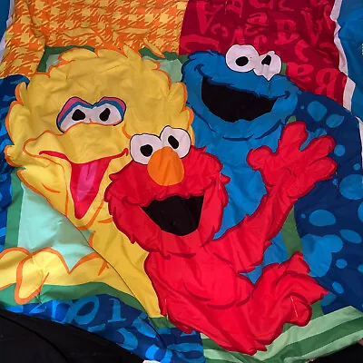 Sesame Street Twin Comforter Big Bird Cookie Monster & Elmo Comforter Set. • $89.99