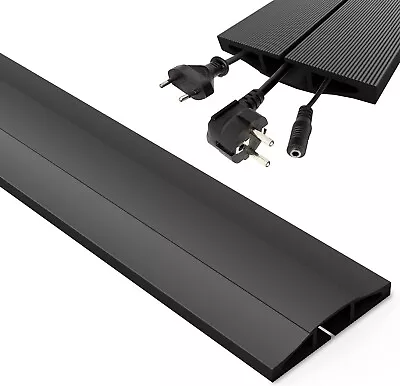 Cable Tidy Floor Protector Rubber Ramp Cover Black Heavy Duty For Pedestrian • £11.45