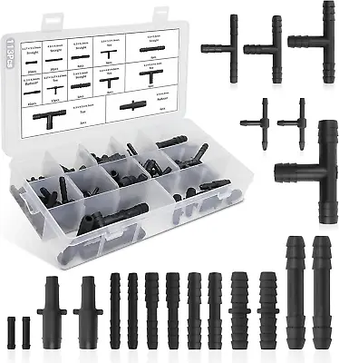 Vacuum Connector Assortment Vacuum Line Fittings Kit 113Pcs 12 Sizes Tube Conne • $20.73