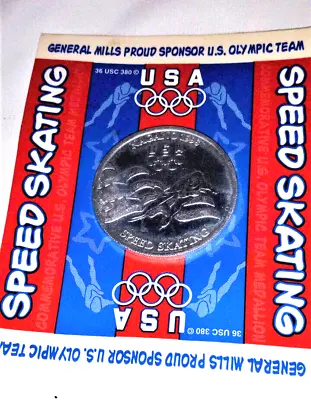 1998 Commerative Olympics Speed Skating USA Sport Medallion Coin Nagano Japan • $13