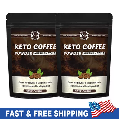 2*Keto Coffee Powder - Weight Loss Burn Fat Soft Drinks Appetite Suppressant 50g • $17.98