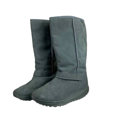 $25 • Buy Skechers Gray Green Char Fuzzy Shape Up Boots Size 9