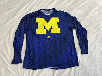 Michigan Wolverines Adidas Long Sleeve Climalite Shirt XXL • $12