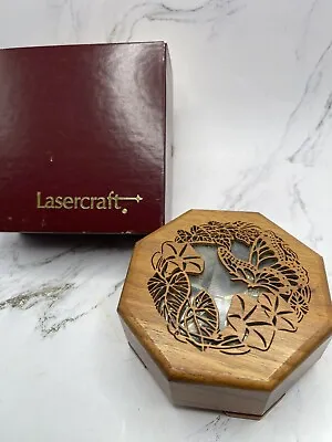 Vintage Lasercraft Walnut Butterfly Wood Music Box - Lara's Theme -Dr. Zhivago • $15.54