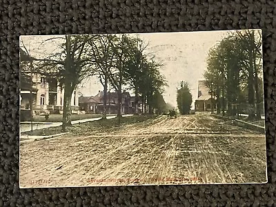 SEVENTH ST LOOKING WEST MERIDIAN MISSISSIPPI MS  Postcard LAUDERDALE COUNTY • $212.50