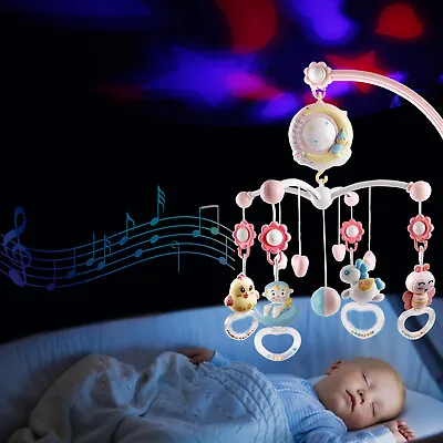 Baby Crib Mobile Toy With Lights And Music Star Projector 108 Songs Musical Box • $21.84