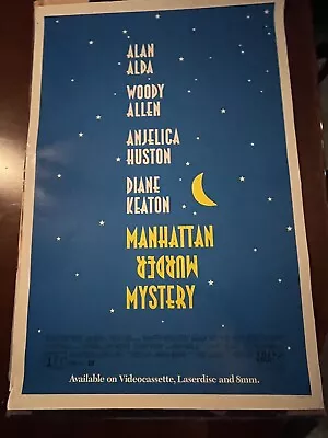 Original Manhattan Murder Mystery Movie Poster 27x40 Near Mint • $17.86