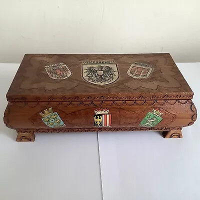 £6.99 • Buy Austrian Wooden Reuge Musical Jewellery/Cigarette/Trinket Box 7x4ins