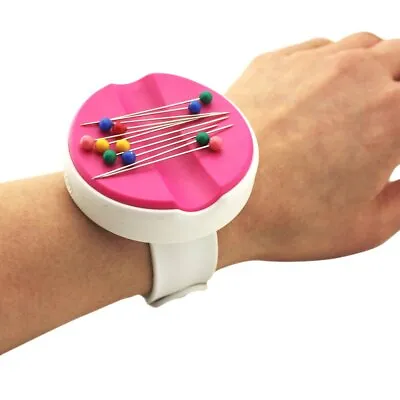 Magnetic Wrist Pin Cushion Pins & Needles Holder - Pick Color • $8.99