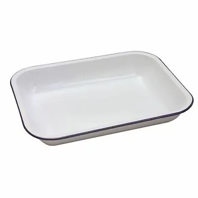 Falcon Enamel Oblong Pie Dish 22cm Roasting Baking Serving Camping Caravan Cook • £6.99