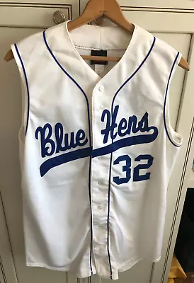 Delaware Blue Hens CAA Vintage Baseball Game Used Jersey #32 Wilson Size 46 • $75