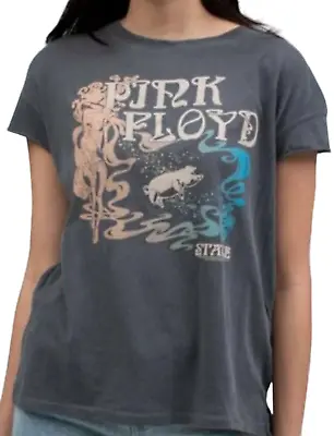 Junk Food Vintage Black Pink Floyd Stage Easy Tee T-Shirt Shirt Size Medium • $20.62