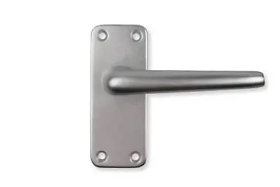 £6.40 • Buy Door Handle Set For Internal Doors In Satin Aluminium Easy To Fit 1 Pair  