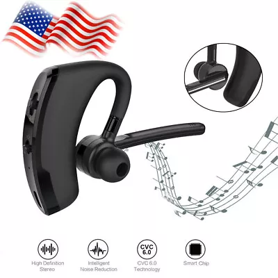 Wireless Bluetooth Headset Earphone Earpiece With Microphone For Car Driving • $18.79