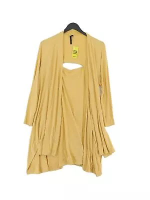 Yong Kim Women's Cardigan UK 10 Yellow 100% Other V-Neck Cardigan • £12.40