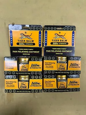 4 New Tiger Balm Ultra Strength Pain Relieving Ointment - 0.63oz Each Box • $35