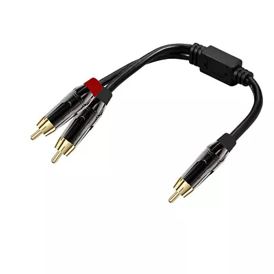 RCA Male Mono To Dual RCA Male Mono Interconnects Splitter Mono Y Cable B64 • $15.99