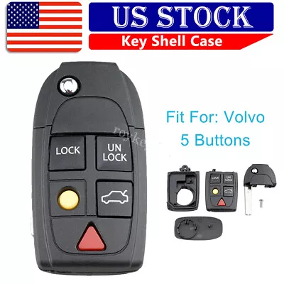 For Volvo XC70 XC90 2003 2004 2005 2006 2007 Flip Remote Car Key Fob Shell Case • $9.75