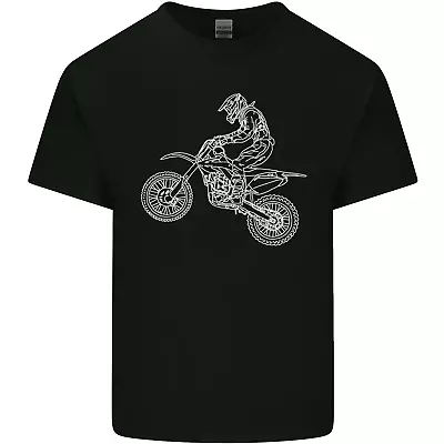 Motocross Line Drawing Dirt Bike MotoX Mens Cotton T-Shirt Tee Top • $19.54