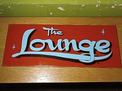 Vintage Mummert Metal Lounge Bar Sign Rustic Red Made In USA Man Cave 23.5” X9.5 • $74.99