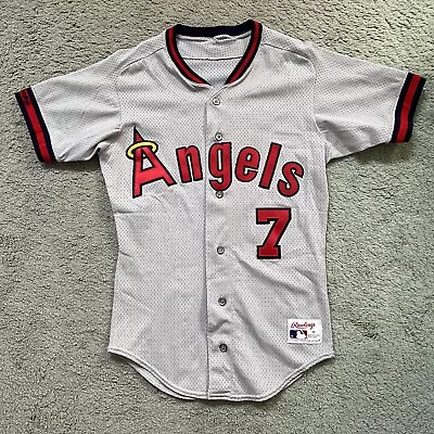 1990-91 California Angels Rawlings Road Gray BP Jersey Size 38 • $74.99