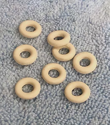 8 WHITE New W/old Look  SMOOTH  Rubber TIRES  Dinky & Some Slush Cast --15mm Od • $8.99