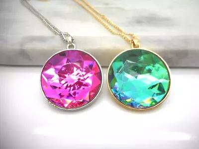 Crystal Mood Necklace Pendant Emotion Changing Colors New Children's Favorite • $12.57