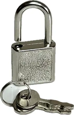 SILVER Small Metal Padlock Mini Tiny Box Lock With 2 Keys Per Lock • $2.99