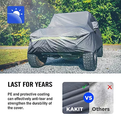 6 Layer Car Cover For 2 Door Jeep Wrangler Heavy Duty Waterproof Jeep Rain Cover • $61.27