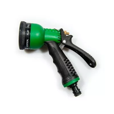 8 Function Spray Nozzle - Water Hose Gun Multi Pattern Garden Adjustable Mist • £6.49