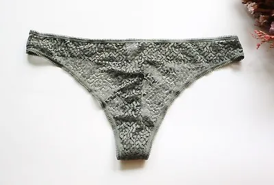 Women Thongs Floral Mesh T-back Underwear Hipster G-string Panties Green S-M-L • $3.12