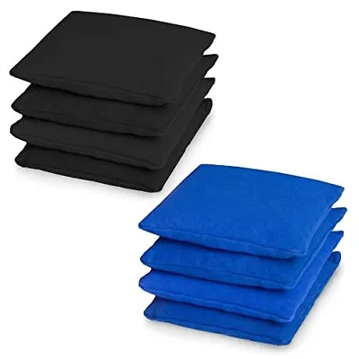 All Weather Cornhole Bean Bags Set Of 8 - Royal Blue & Black • $20.99