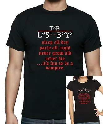 £11.99 • Buy Vampire LOST BOYS 'Party All Night' T-Shirt. 80s Retro Unisex/Fitted Tee Printed
