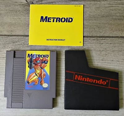 Metroid (Nintendo Entertainment System 1987) NES Game Cartridge Cart & Manual • $49.95