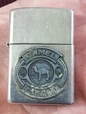 VTG ZIPPO K XIII RAISED CAMEL LOGO 85th ANNIVERSARY EDITION CIGARETTE LIGHTER US • $3.25