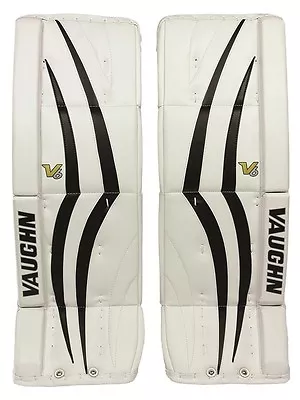New Vaughn 1100i Int Goalie Leg Pads Black/White 31 +2 Velocity V6 Ice Hockey • $549.98