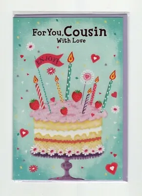 Cousin Birthday Card For Girl With Love Cousin Enjoy! • £1.99