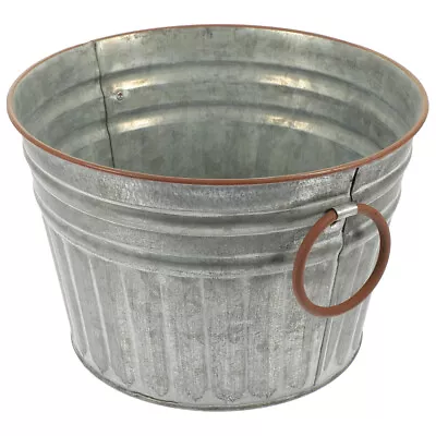 Galvanized Metal Bucket Flower Planter Vintage Rustic Pot-OJ • $11.27