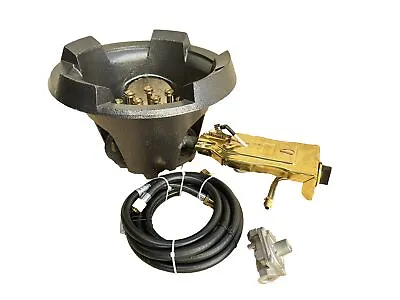 Cast Iron 100k BTU Natural Gas Jet Burner Cooker Outdoor Burner Wok Fry W/Hose • $119.99