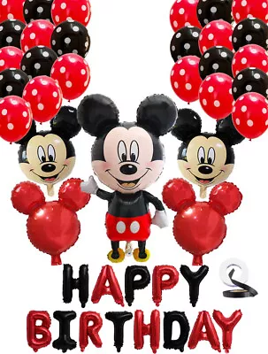 Mickey Or Minnie Mouse Themed Birthday Balloon Party Decoration Supplies • $13.20