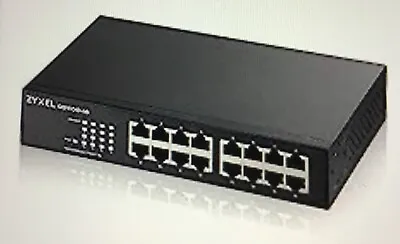 Zyxel16 Port Gigabit Ethernet Unmanaged Fanless L2 Ethernet Switch GS1100-16v3 • £33.79