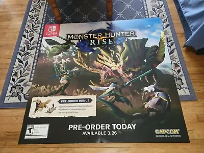 Monster Hunter Rise Promotional Advertising Video Game Display Poster 47 ×48   • $109.99